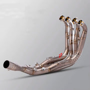 TITANIUM MOTORCYCLE EXHAUST SYSTEM for BMW S1000RR M S1K S1000R 2019 - 2024

Set include:

Header
2-1 Merge Collectors
Mid pipe


Material: Titanium (can be made in Stainless Steel)

NOTE: Professional installation is required.

FEATURES:

Engineered Digital prototyping using 3D CAD design software, each car model chassis has been 3D laser scanned in the factor
Factory run all test cars on Italian 1200HP Dyno machine, to make the best performance design of exhaust
CNC bending machine accurately bends the tu