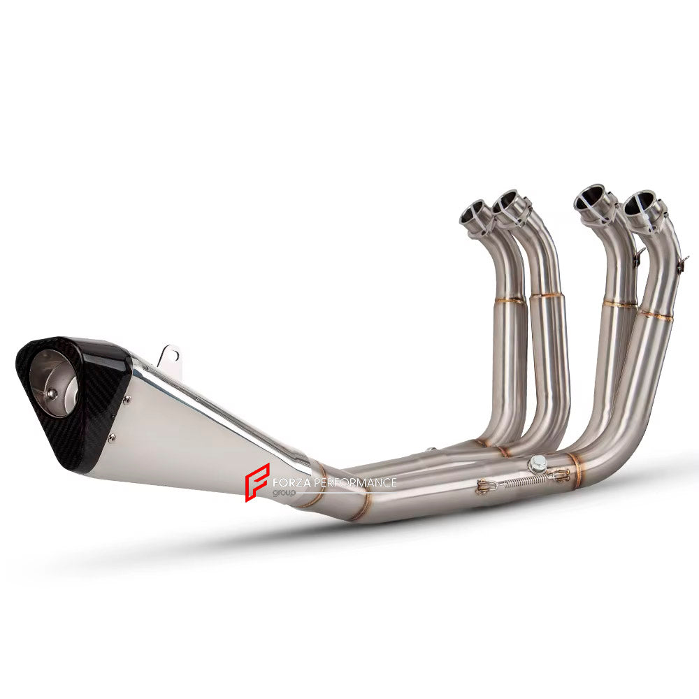 TITANIUM MOTORCYCLE EXHAUST SYSTEM for BMW S1000RR S1K S1000R 2010 - 2018

Set include:

Header
2-1 Merge Collectors
Mid pipe

Exhaust Slip On

Material: Titanium (can be made in Stainless Steel)

NOTE: Professional installation is required.

FEATURES:

Engineered Digital prototyping using 3D CAD design software, each car model chassis has been 3D laser scanned in the factor
Factory run all test cars on Italian 1200HP Dyno machine, to make the best performance design of exhaust
CNC bending machine accuratel