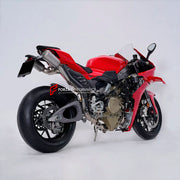 TITANIUM MOTORCYCLE EXHAUST SYSTEM for DUCATI PANIGALE V4 / V4 S / V4 R / SPECIALE 2018 - 2021

Set include:

4-2 Pipes
Mid Pipe
Exhaust Slip On

Heat Protection

Material: Titanium (can be made in Stainless Steel)

NOTE:&nbsp;Professional installation is required.

FEATURES:

Engineered Digital prototyping using 3D CAD design software, each car model chassis has been 3D laser scanned in the factor
Factory run all test cars on Italian 1200HP Dyno machine, to make the best performance design of exhaust
CNC b