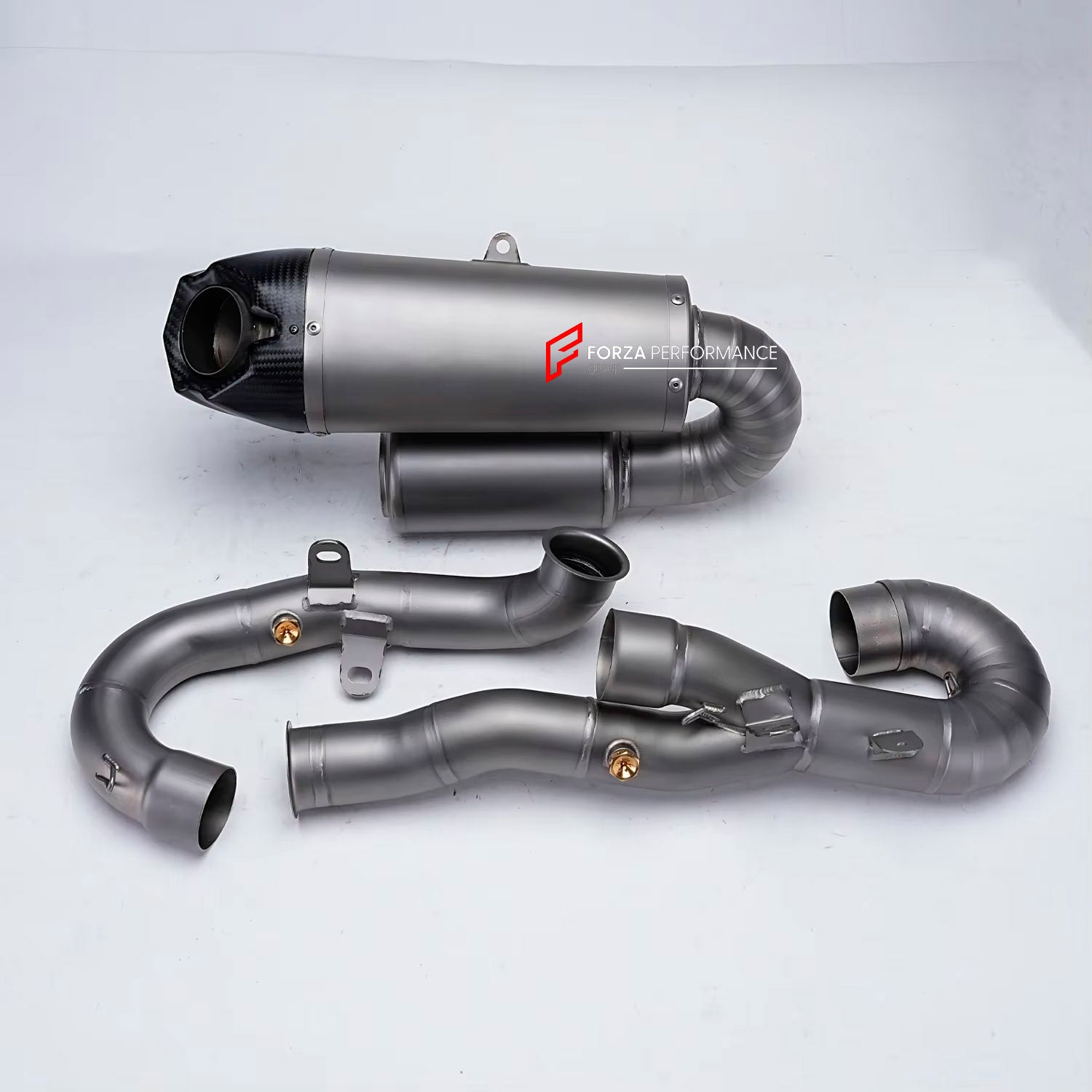 TITANIUM MOTORCYCLE EXHAUST SYSTEM for DUCATI PANIGALE V4 V4S 2025+

Set include:

2-1 Merge Collectors
Mid Pipe
Resonator
Link Pipes
Exhaust Slip On


Material: Titanium (can be made in Stainless Steel)

NOTE:&nbsp;Professional installation is required.

FEATURES:

Engineered Digital prototyping using 3D CAD design software, each car model chassis has been 3D laser scanned in the factor
Factory run all test cars on Italian 1200HP Dyno machine, to make the best performance design of exhaust
CNC bending mach