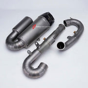 TITANIUM MOTORCYCLE EXHAUST SYSTEM for DUCATI PANIGALE V4 V4S 2025+

Set include:

2-1 Merge Collectors
Mid Pipe
Resonator
Link Pipes
Exhaust Slip On


Material: Titanium (can be made in Stainless Steel)

NOTE:&nbsp;Professional installation is required.

FEATURES:

Engineered Digital prototyping using 3D CAD design software, each car model chassis has been 3D laser scanned in the factor
Factory run all test cars on Italian 1200HP Dyno machine, to make the best performance design of exhaust
CNC bending mach