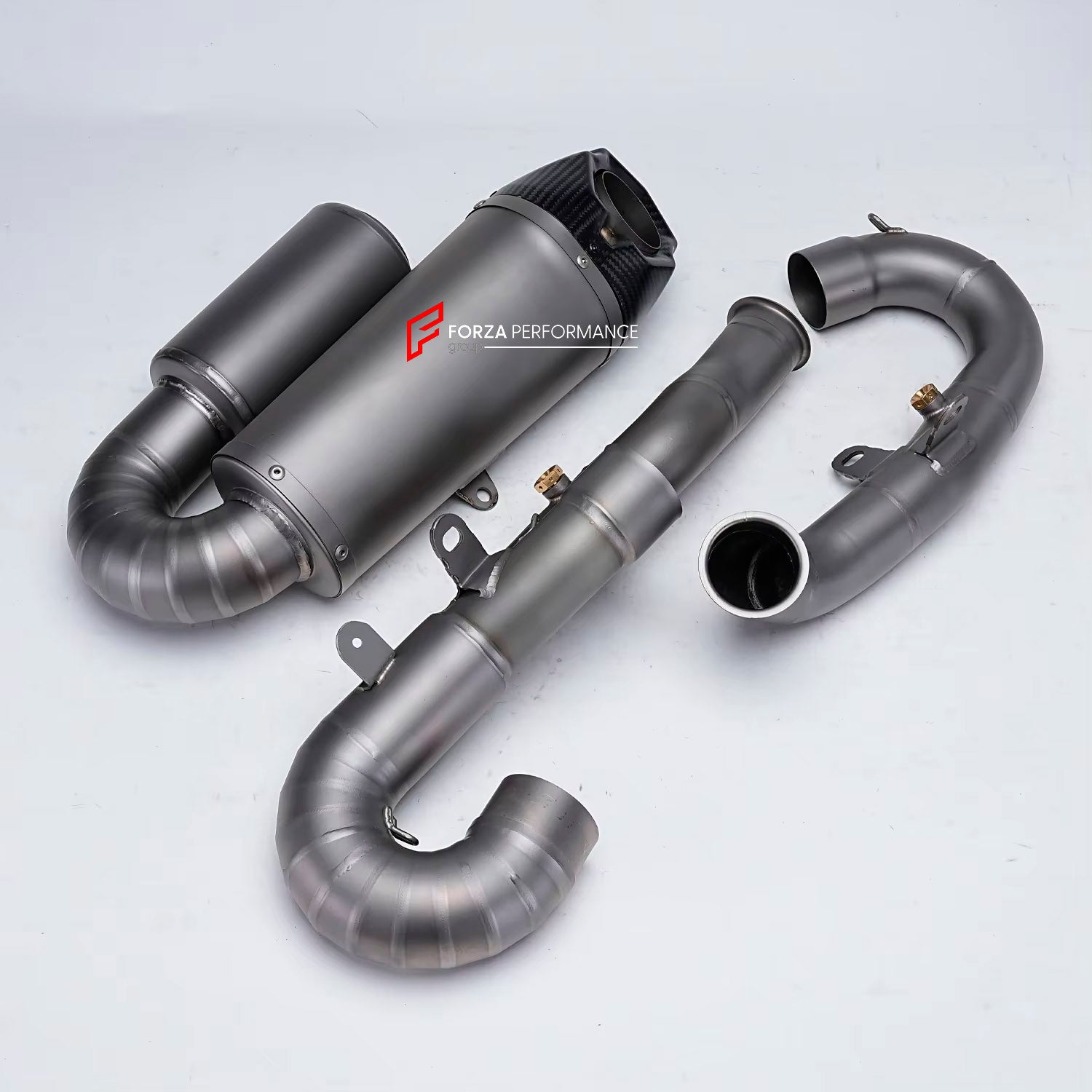 TITANIUM MOTORCYCLE EXHAUST SYSTEM for DUCATI PANIGALE V4 V4S 2025+

Set include:

2-1 Merge Collectors
Mid Pipe
Resonator
Link Pipes
Exhaust Slip On


Material: Titanium (can be made in Stainless Steel)

NOTE:&nbsp;Professional installation is required.

FEATURES:

Engineered Digital prototyping using 3D CAD design software, each car model chassis has been 3D laser scanned in the factor
Factory run all test cars on Italian 1200HP Dyno machine, to make the best performance design of exhaust
CNC bending mach