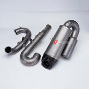 TITANIUM MOTORCYCLE EXHAUST SYSTEM for DUCATI PANIGALE V4 V4S 2025+

Set include:

2-1 Merge Collectors
Mid Pipe
Resonator
Link Pipes
Exhaust Slip On


Material: Titanium (can be made in Stainless Steel)

NOTE:&nbsp;Professional installation is required.

FEATURES:

Engineered Digital prototyping using 3D CAD design software, each car model chassis has been 3D laser scanned in the factor
Factory run all test cars on Italian 1200HP Dyno machine, to make the best performance design of exhaust
CNC bending mach