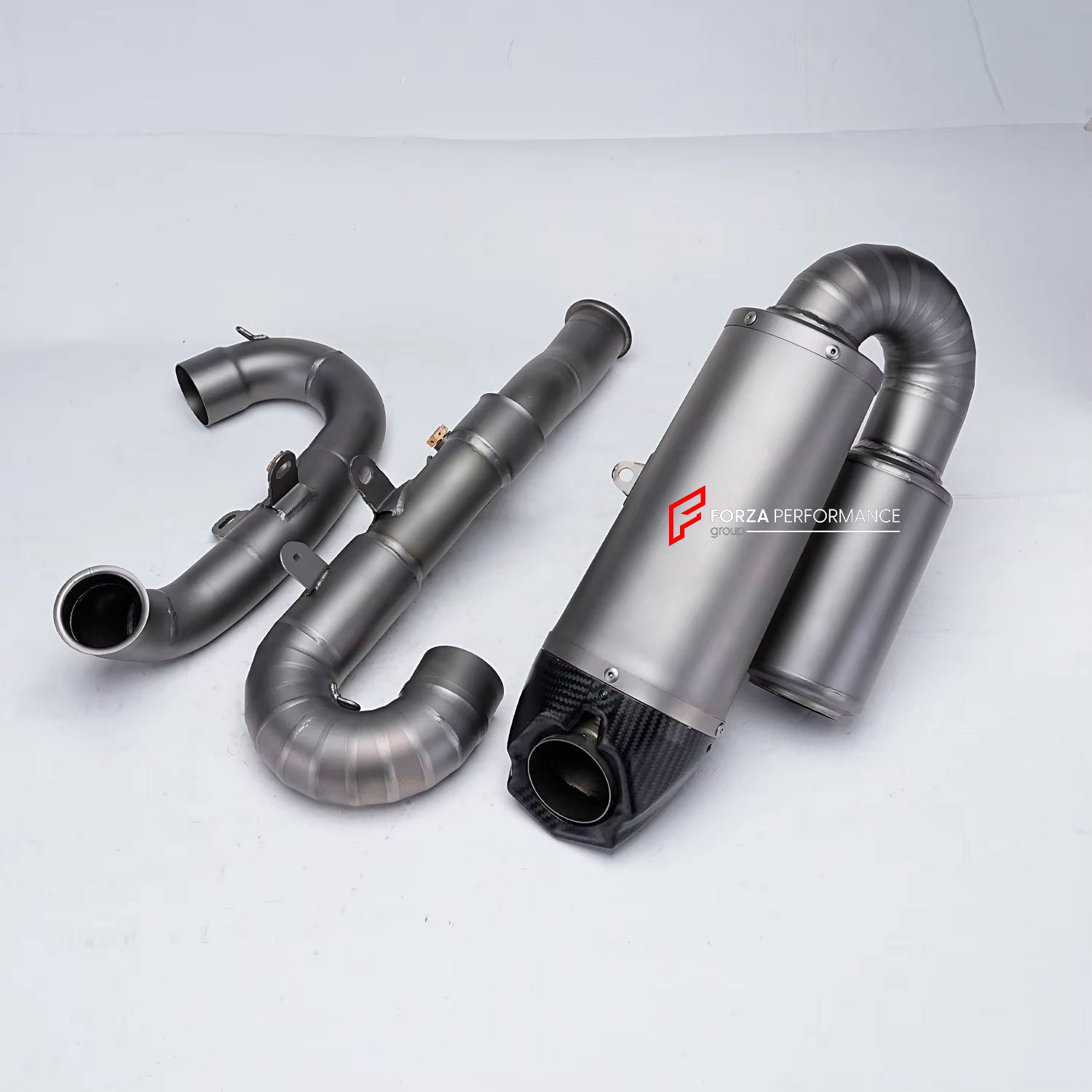 TITANIUM MOTORCYCLE EXHAUST SYSTEM for DUCATI PANIGALE V4 V4S 2025+

Set include:

2-1 Merge Collectors
Mid Pipe
Resonator
Link Pipes
Exhaust Slip On


Material: Titanium (can be made in Stainless Steel)

NOTE:&nbsp;Professional installation is required.

FEATURES:

Engineered Digital prototyping using 3D CAD design software, each car model chassis has been 3D laser scanned in the factor
Factory run all test cars on Italian 1200HP Dyno machine, to make the best performance design of exhaust
CNC bending mach
