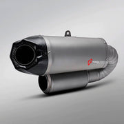 TITANIUM MOTORCYCLE EXHAUST SYSTEM for DUCATI PANIGALE V4 V4S 2025+

Set include:

2-1 Merge Collectors
Mid Pipe
Resonator
Link Pipes
Exhaust Slip On


Material: Titanium (can be made in Stainless Steel)

NOTE:&nbsp;Professional installation is required.

FEATURES:

Engineered Digital prototyping using 3D CAD design software, each car model chassis has been 3D laser scanned in the factor
Factory run all test cars on Italian 1200HP Dyno machine, to make the best performance design of exhaust
CNC bending mach