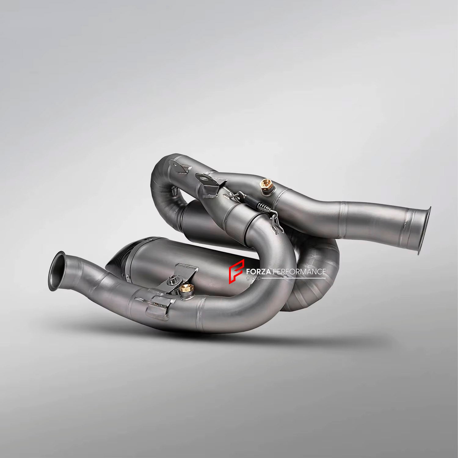 TITANIUM MOTORCYCLE EXHAUST SYSTEM for DUCATI PANIGALE V4 V4S 2025+

Set include:

2-1 Merge Collectors
Mid Pipe
Resonator
Link Pipes
Exhaust Slip On


Material: Titanium (can be made in Stainless Steel)

NOTE:&nbsp;Professional installation is required.

FEATURES:

Engineered Digital prototyping using 3D CAD design software, each car model chassis has been 3D laser scanned in the factor
Factory run all test cars on Italian 1200HP Dyno machine, to make the best performance design of exhaust
CNC bending mach