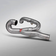 TITANIUM MOTORCYCLE EXHAUST SYSTEM for DUCATI PANIGALE V4 V4S 2025+

Set include:

2-1 Merge Collectors
Mid Pipe
Resonator
Link Pipes
Exhaust Slip On


Material: Titanium (can be made in Stainless Steel)

NOTE:&nbsp;Professional installation is required.

FEATURES:

Engineered Digital prototyping using 3D CAD design software, each car model chassis has been 3D laser scanned in the factor
Factory run all test cars on Italian 1200HP Dyno machine, to make the best performance design of exhaust
CNC bending mach