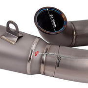 TITANIUM MOTORCYCLE EXHAUST SYSTEM for DUCATI STREETFIGHTER V2 2020+

Set include:

Resonator
Mid Pipe
Exhaust Slip On


Material: Titanium (can be made in Stainless Steel)

NOTE: Professional installation is required.

FEATURES:

Engineered Digital prototyping using 3D CAD design software, each car model chassis has been 3D laser scanned in the factor
Factory run all test cars on Italian 1200HP Dyno machine, to make the best performance design of exhaust
CNC bending machine accurately bends the tube accord