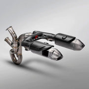 TITANIUM MOTORCYCLE EXHAUST SYSTEM for DUCATI STREETFIGHTER V2 V2S 2025+

Set include:

Header
2-1 Merge Collectors
Mid Pipe
Link Pipes
Exhaust Slip Ons

Heat Protection

Material: Titanium (can be made in Stainless Steel)

NOTE: Professional installation is required.

FEATURES:

Engineered Digital prototyping using 3D CAD design software, each car model chassis has been 3D laser scanned in the factor
Factory run all test cars on Italian 1200HP Dyno machine, to make the best performance design of exhaust
CN