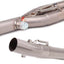 TITANIUM MOTORCYCLE EXHAUST SYSTEM for KAWASAKI NINJA 400 Z400 2018 - 2023

Set include:

Header
2-1 Merge Collector
Mid Pipe

Aprox Weight: 4 kg (8.81 lbs)

Material: Titanium + Stainless Steel

NOTE: Professional installation is required.

FEATURES:

Engineered Digital prototyping using 3D CAD design software, each car model chassis has been 3D laser scanned in the factor
Factory run all test cars on Italian 1200HP Dyno machine, to make the best performance design of exhaust
CNC bending machine accurately