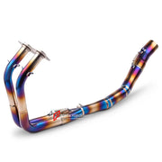 TITANIUM MOTORCYCLE EXHAUST SYSTEM for KAWASAKI NINJA 400 Z400 2018 - 2023

Set include:

Header
2-1 Merge Collector
Mid Pipe

Aprox Weight: 4 kg (8.81 lbs)

Material: Titanium (can be made in Stainless Steel)

NOTE: Professional installation is required.

FEATURES:

Engineered Digital prototyping using 3D CAD design software, each car model chassis has been 3D laser scanned in the factor
Factory run all test cars on Italian 1200HP Dyno machine, to make the best performance design of exhaust
CNC bending mac