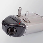 TITANIUM MOTORCYCLE EXHAUST SYSTEM for KAWASAKI Z650 2017+

Set include:

Header
2-1 Merge Collector
Catalyst Converter
Exhaust Mufler
DB killer

Material: Titanium (can be made in Stainless Steel)

NOTE:&nbsp;Professional installation is required.

FEATURES:

Engineered Digital prototyping using 3D CAD design software, each car model chassis has been 3D laser scanned in the factor
Factory run all test cars on Italian 1200HP Dyno machine, to make the best performance design of exhaust
CNC bending machine ac