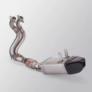 TITANIUM MOTORCYCLE EXHAUST SYSTEM for KAWASAKI Z650 2017+

Set include:

Header
2-1 Merge Collector
Catalyst Converter
Exhaust Mufler
DB killer

Material: Titanium (can be made in Stainless Steel)

NOTE:&nbsp;Professional installation is required.

FEATURES:

Engineered Digital prototyping using 3D CAD design software, each car model chassis has been 3D laser scanned in the factor
Factory run all test cars on Italian 1200HP Dyno machine, to make the best performance design of exhaust
CNC bending machine ac