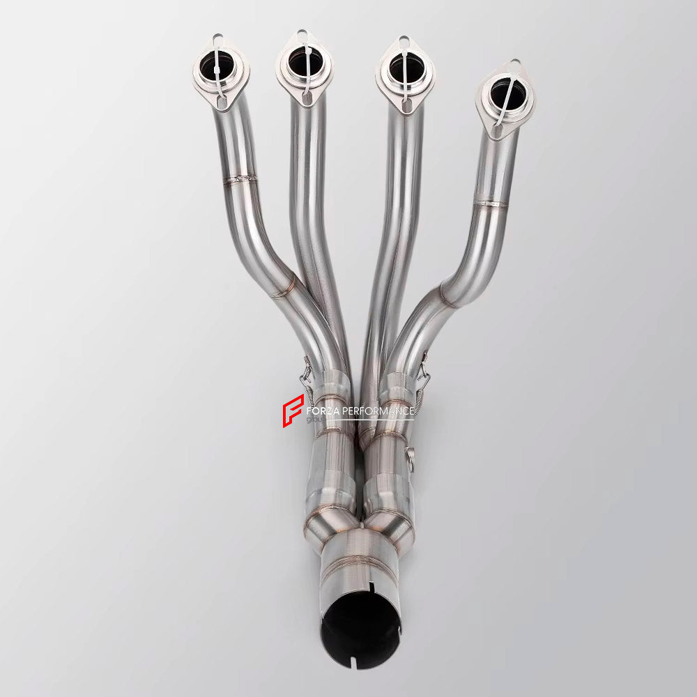 TITANIUM MOTORCYCLE EXHAUST SYSTEM for KAWASAKI ZX-6R 2009 - 2019

Set include:

Header
4-1 Merge Collector

Aprox Weight: 5 kg (11 lbs)

Material: Titanium (can be made in Stainless Steel)

NOTE:&nbsp;Professional installation is required.

FEATURES:

Engineered Digital prototyping using 3D CAD design software, each car model chassis has been 3D laser scanned in the factor
Factory run all test cars on Italian 1200HP Dyno machine, to make the best performance design of exhaust
CNC bending machine accurately