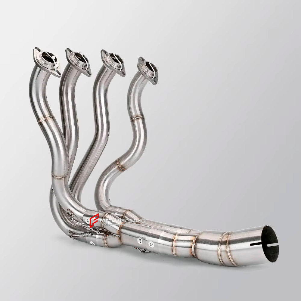TITANIUM MOTORCYCLE EXHAUST SYSTEM for KAWASAKI ZX-6R 2009 - 2019

Set include:

Header
4-1 Merge Collector

Aprox Weight: 5 kg (11 lbs)

Material: Titanium (can be made in Stainless Steel)

NOTE:&nbsp;Professional installation is required.

FEATURES:

Engineered Digital prototyping using 3D CAD design software, each car model chassis has been 3D laser scanned in the factor
Factory run all test cars on Italian 1200HP Dyno machine, to make the best performance design of exhaust
CNC bending machine accurately