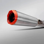 TITANIUM MOTORCYCLE EXHAUST SYSTEM for KTM DUKE SUPER DUKE 1290 1390 R RR EVO 2020 - 2024

Set include:

Header
2-1 Merge Collector

Resonator
Mid pipe

Link Pipe
Exhaust Slip Ons
Heat Shield

Material: Titanium (can be made in Stainless Steel)

NOTE:&nbsp;Professional installation is required.

FEATURES:

Engineered Digital prototyping using 3D CAD design software, each car model chassis has been 3D laser scanned in the factor
Factory run all test cars on Italian 1200HP Dyno machine, to make the best perfo