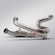 TITANIUM MOTORCYCLE EXHAUST SYSTEM for KTM DUKE SUPER DUKE 1290 1390

Set include:

Header
2-1 Merge Collector

Resonator
Mid pipe

Link Pipe
Exhaust Slip Ons

Material: Titanium (can be made in Stainless Steel)

NOTE:&nbsp;Professional installation is required.

FEATURES:

Engineered Digital prototyping using 3D CAD design software, each car model chassis has been 3D laser scanned in the factor
Factory run all test cars on Italian 1200HP Dyno machine, to make the best performance design of exhaust
CNC bend