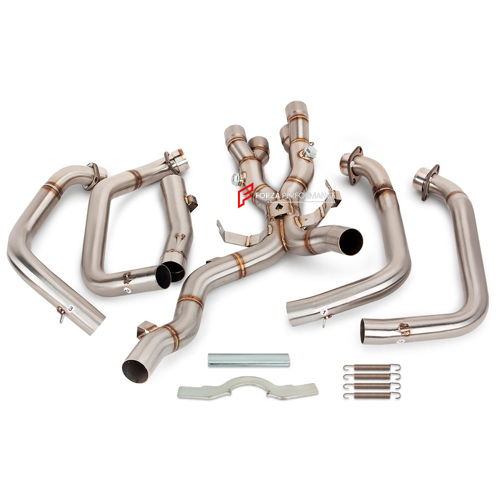 TITANIUM MOTORCYCLE EXHAUST SYSTEM for SUZUKI GSX 1300R HAYABUSA GEN2 2021 - 2024

Set include:

Header
2-1 Merge Collectors
Mid pipe


Material: Titanium (can be made in Stainless Steel)

NOTE:&nbsp;Professional installation is required.

FEATURES:

Engineered Digital prototyping using 3D CAD design software, each car model chassis has been 3D laser scanned in the factor
Factory run all test cars on Italian 1200HP Dyno machine, to make the best performance design of exhaust
CNC bending machine accurately b