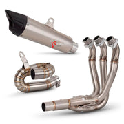 TITANIUM MOTORCYCLE EXHAUST SYSTEM for TRIUMPH STREET TRIPLE 765 R RS

Set include:

Header
3-1 Merge Collector
Mid pipe
Slip - On

Material: Titanium (can be made in Stainless Steel)

NOTE: Professional installation is required.

FEATURES:

Engineered Digital prototyping using 3D CAD design software, each car model chassis has been 3D laser scanned in the factor
Factory run all test cars on Italian 1200HP Dyno machine, to make the best performance design of exhaust
CNC bending machine accurately bends the 
