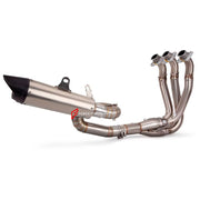 TITANIUM MOTORCYCLE EXHAUST SYSTEM for TRIUMPH STREET TRIPLE 765 R RS

Set include:

Header
3-1 Merge Collector
Mid pipe
Slip - On

Material: Titanium (can be made in Stainless Steel)

NOTE: Professional installation is required.

FEATURES:

Engineered Digital prototyping using 3D CAD design software, each car model chassis has been 3D laser scanned in the factor
Factory run all test cars on Italian 1200HP Dyno machine, to make the best performance design of exhaust
CNC bending machine accurately bends the 