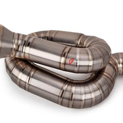 TITANIUM MOTORCYCLE EXHAUST SYSTEM for TRIUMPH STREET TRIPLE 765 R RS

Set include:

Header
3-1 Merge Collector
Mid pipe
Slip - On

Material: Titanium (can be made in Stainless Steel)

NOTE: Professional installation is required.

FEATURES:

Engineered Digital prototyping using 3D CAD design software, each car model chassis has been 3D laser scanned in the factor
Factory run all test cars on Italian 1200HP Dyno machine, to make the best performance design of exhaust
CNC bending machine accurately bends the 