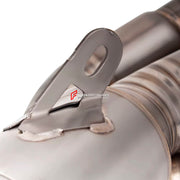 TITANIUM MOTORCYCLE EXHAUST SYSTEM for TRIUMPH STREET TRIPLE 765 R RS

Set include:

Header
3-1 Merge Collector
Mid pipe
Slip - On

Material: Titanium (can be made in Stainless Steel)

NOTE: Professional installation is required.

FEATURES:

Engineered Digital prototyping using 3D CAD design software, each car model chassis has been 3D laser scanned in the factor
Factory run all test cars on Italian 1200HP Dyno machine, to make the best performance design of exhaust
CNC bending machine accurately bends the 