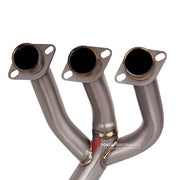 TITANIUM MOTORCYCLE EXHAUST SYSTEM for TRIUMPH TIGER 900 TIGER 850 2020 - 2024

Set include:

Header
3-1 Merge Collector
Mid pipe


Material: Titanium (can be made in Stainless Steel)

NOTE: Professional installation is required.

FEATURES:

Engineered Digital prototyping using 3D CAD design software, each car model chassis has been 3D laser scanned in the factor
Factory run all test cars on Italian 1200HP Dyno machine, to make the best performance design of exhaust
CNC bending machine accurately bends the 