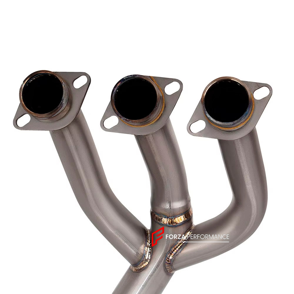 TITANIUM MOTORCYCLE EXHAUST SYSTEM for TRIUMPH TIGER 900 TIGER 850 2020 - 2024

Set include:

Header
3-1 Merge Collector
Mid pipe


Material: Titanium (can be made in Stainless Steel)

NOTE: Professional installation is required.

FEATURES:

Engineered Digital prototyping using 3D CAD design software, each car model chassis has been 3D laser scanned in the factor
Factory run all test cars on Italian 1200HP Dyno machine, to make the best performance design of exhaust
CNC bending machine accurately bends the 