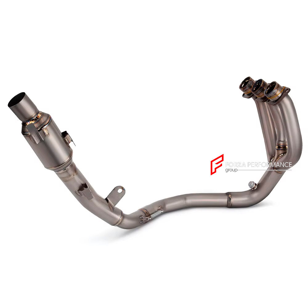 TITANIUM MOTORCYCLE EXHAUST SYSTEM for TRIUMPH TIGER 900 TIGER 850 2020 - 2024
Set include:
Header
3-1 Merge Collector
Mid pipe
Material: Titanium (can be made in Stainless Steel)
NOTE: Professional installation is required.
FEATURES:
Engineered Digital prototyping using 3D CAD design software, each car model chassis has been 3D laser scanned in the factor
Factory run all test cars on Italian 1200HP Dyno machine, to make the best performance design of exhaust
CNC bending machine accurately bends the