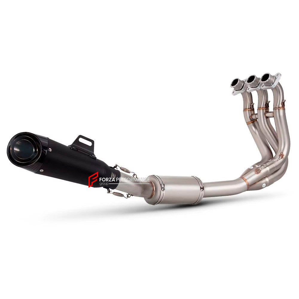 TITANIUM MOTORCYCLE EXHAUST SYSTEM for TRIUMPH TRIDENT 660 2020+

Set include:

Header
3-1 Merge Collector

Resonator
Mid pipe
Slip - On

Material: Titanium (can be made in Stainless Steel)

NOTE:&nbsp;Professional installation is required.

FEATURES:

Engineered Digital prototyping using 3D CAD design software, each car model chassis has been 3D laser scanned in the factor
Factory run all test cars on Italian 1200HP Dyno machine, to make the best performance design of exhaust
CNC bending machine accurately