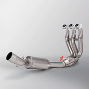TITANIUM MOTORCYCLE EXHAUST SYSTEM for TRIUMPH TRIDENT 660 2020+

Set include:

Header
3-1 Merge Collector

Resonator
Mid pipe
Slip - On

Material: Titanium (can be made in Stainless Steel)

NOTE:&nbsp;Professional installation is required.

FEATURES:

Engineered Digital prototyping using 3D CAD design software, each car model chassis has been 3D laser scanned in the factor
Factory run all test cars on Italian 1200HP Dyno machine, to make the best performance design of exhaust
CNC bending machine accurately