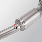 TITANIUM MOTORCYCLE EXHAUST SYSTEM for TRIUMPH TRIDENT 660 2020+

Set include:

Header
3-1 Merge Collector

Resonator
Mid pipe
Slip - On

Material: Titanium (can be made in Stainless Steel)

NOTE:&nbsp;Professional installation is required.

FEATURES:

Engineered Digital prototyping using 3D CAD design software, each car model chassis has been 3D laser scanned in the factor
Factory run all test cars on Italian 1200HP Dyno machine, to make the best performance design of exhaust
CNC bending machine accurately