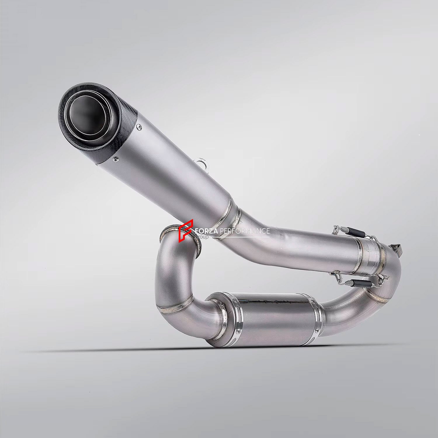 TITANIUM MOTORCYCLE HALF EXHAUST SYSTEM for DUCATI PANIGALE V2 V2S 2020 - 2024

Set include:

Resonator
Mid Pipe
Exhaust Slip On


Material: Titanium (can be made in Stainless Steel)

NOTE:&nbsp;Professional installation is required.

FEATURES:

Engineered Digital prototyping using 3D CAD design software, each car model chassis has been 3D laser scanned in the factor
Factory run all test cars on Italian 1200HP Dyno machine, to make the best performance design of exhaust
CNC bending machine accurately bends 