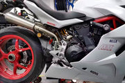 TITANIUM MOTORCYCLE HALF EXHAUST SYSTEM for DUCATI SUPERSPORT 950 950S

Set include:

Mid Pipe
Link Pipe
Exhaust Slip Ons

Bracket

Material: Titanium (can be made in Stainless Steel)

NOTE:&nbsp;Professional installation is required.

FEATURES:

Engineered Digital prototyping using 3D CAD design software, each car model chassis has been 3D laser scanned in the factor
Factory run all test cars on Italian 1200HP Dyno machine, to make the best performance design of exhaust
CNC bending machine accurately bends