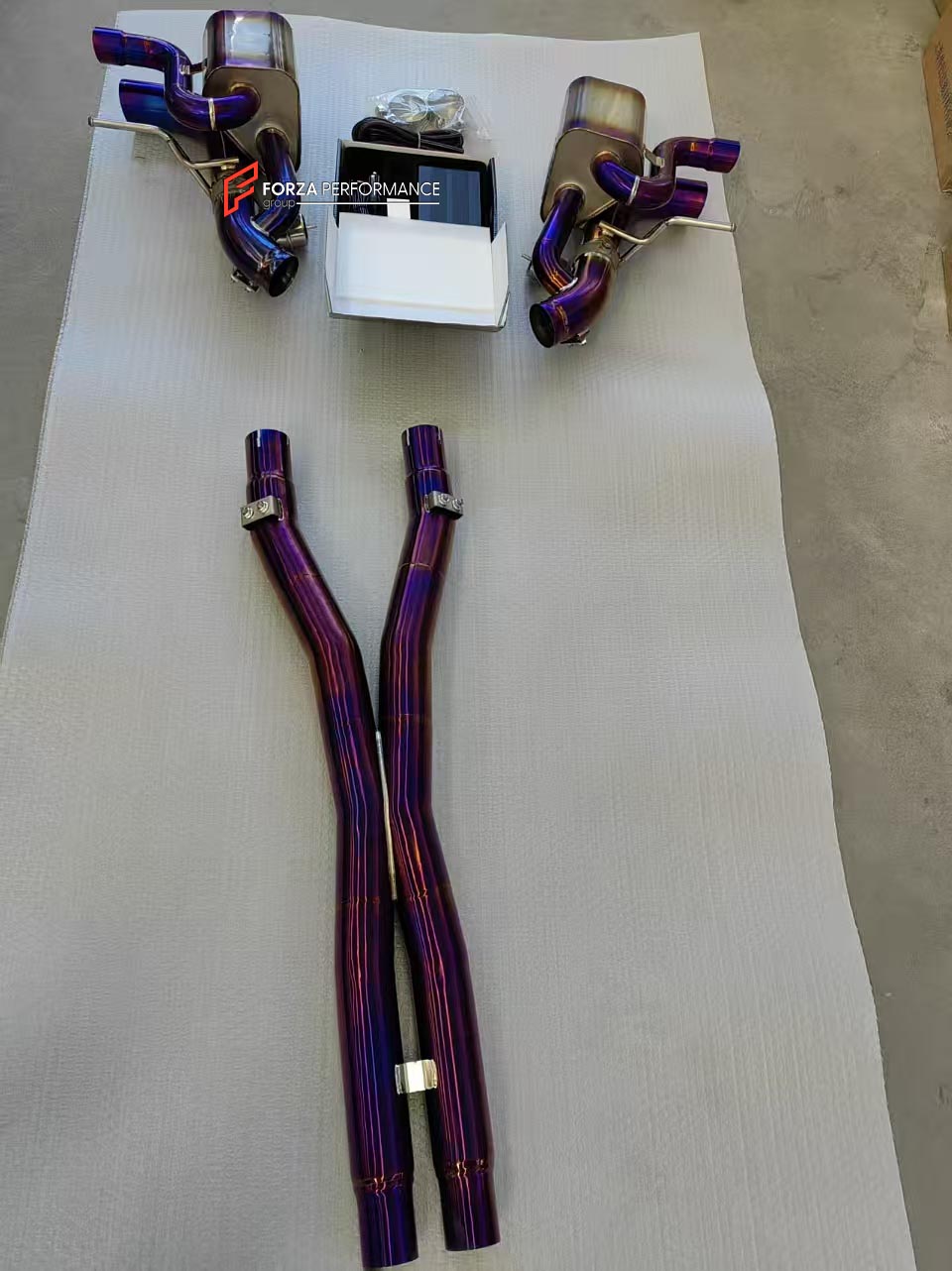 TITANIUM VALVED EXHAUST BYPASS MUFFLER for FERRARI CALIFORNIA 4.3T