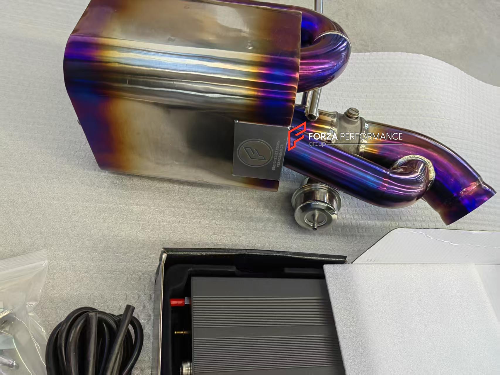 TITANIUM VALVED EXHAUST BYPASS MUFFLER for FERRARI CALIFORNIA 4.3T