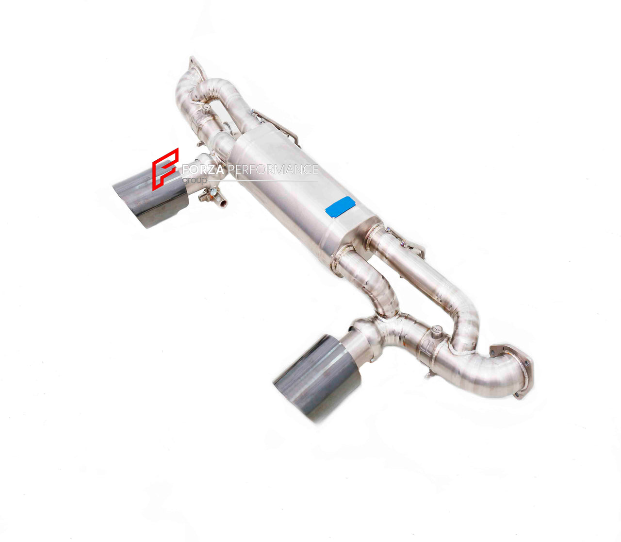 TITANIUM VALVED EXHAUST BYPASS MUFFLER for PORSCHE 718 CAYMAN GT4 RS 4.0T 2022 - 2025

Valved exhaust, meaning that has remote, controlled valves - allowing a switch between an aggressive loud sports sound and a sound that is closer to the OEM sound

Set includes:

Inlets
Valved Bypass Muffler
Exhaust Tips

Material: Titanium

Optional: We can offer downpipe and catless downpipe