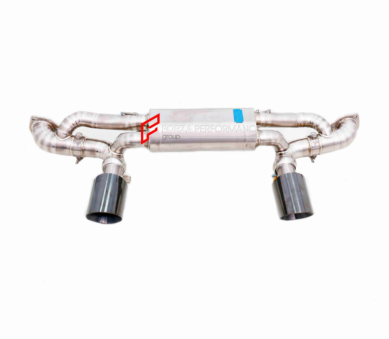 TITANIUM VALVED EXHAUST BYPASS MUFFLER for PORSCHE 718 CAYMAN GT4 RS 4.0T 2022 - 2025

Valved exhaust, meaning that has remote, controlled valves - allowing a switch between an aggressive loud sports sound and a sound that is closer to the OEM sound

Set includes:

Inlets
Valved Bypass Muffler
Exhaust Tips

Material: Titanium

Optional: We can offer downpipe and catless downpipe