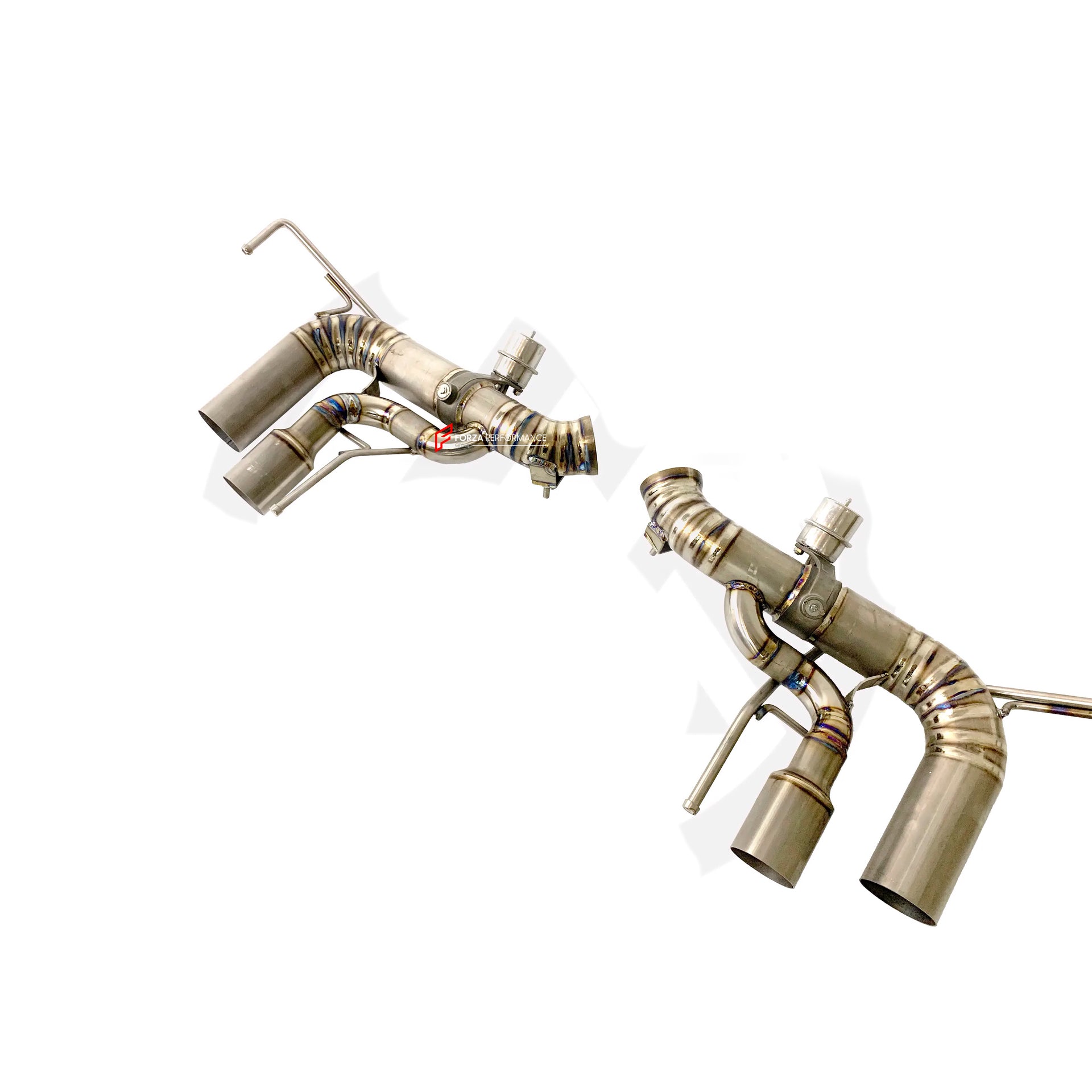 TITANIUM VALVED EXHAUST CATBACK MUFFLER for FERRARI CALIFORNIA T 3.9T 2008 - 2014

Valved exhaust, meaning that has remote, controlled valves - allowing a switch between an aggressive loud sports sound and a sound that is closer to the OEM sound

Set includes:

Center Pipes
Muffler with valves
Exhaust tips

Factory exhaust tips must be reused

Material: Titanium

Optional: We can offer downpipe and catless downpipe

Production time: 10 days

FEATURES:

Engineered Digital prototyping using 3D CAD design soft