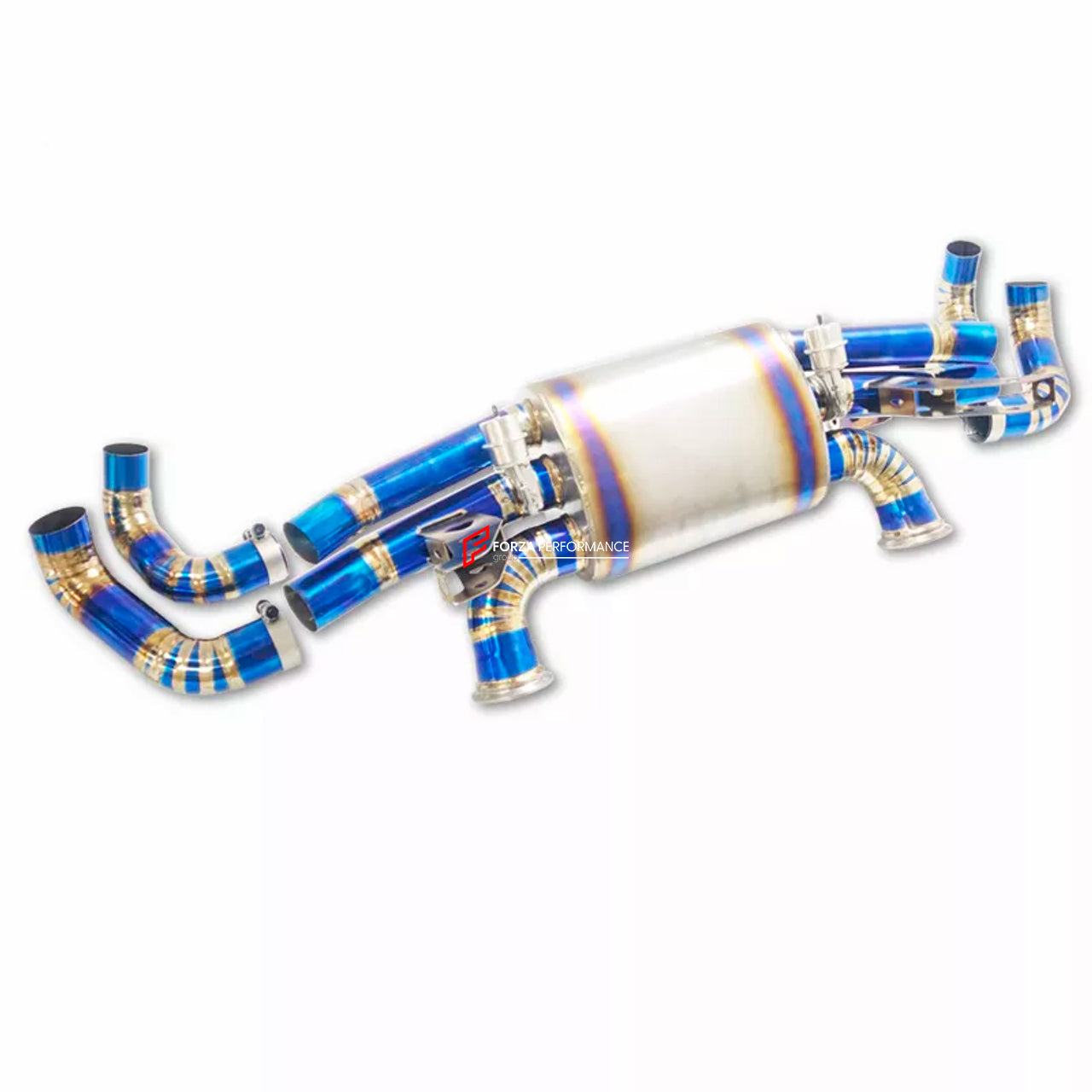 TITANIUM VALVED EXHAUST CATBACK MUFFLER for LAMBORGHINI GALLARDO LP560-4 5.2T 2008 - 2014
Valved exhaust, meaning that has remote, controlled valves - allowing a switch between an aggressive loud sports sound and a sound that is closer to the OEM sound
Set includes:
Center Pipes
Muffler with valves
Exhaust tips
Factory exhaust tips must be reused
Material: Titanium
Optional: We can offer downpipe and catless downpipe
Production time: 10 days
FEATURES:
Engineered Digital prototyping using 3D CAD des