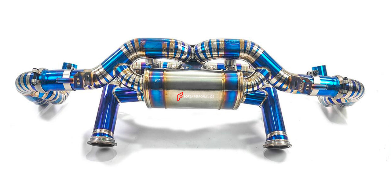 TITANIUM VALVED EXHAUST CATBACK MUFFLER for LAMBORGHINI HURACAN LP610 5.2T 2014 - 2019
Valved exhaust, meaning that has remote, controlled valves - allowing a switch between an aggressive loud sports sound and a sound that is closer to the OEM sound
Set includes:
Center Pipes
Muffler with valves
Exhaust tips
Factory exhaust tips must be reused
Material: Titanium
Optional: We can offer downpipe and catless downpipe
Production time: 10 days
FEATURES:
Engineered Digital prototyping using 3D CAD design