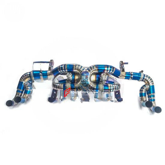 TITANIUM VALVED EXHAUST CATBACK MUFFLER for LAMBORGHINI HURACAN LP610 5.2T 2014 - 2019
Valved exhaust, meaning that has remote, controlled valves - allowing a switch between an aggressive loud sports sound and a sound that is closer to the OEM sound
Set includes:
Center Pipes
Muffler with valves
Exhaust tips
Factory exhaust tips must be reused
Material: Titanium
Optional: We can offer downpipe and catless downpipe
Production time: 10 days
FEATURES:
Engineered Digital prototyping using 3D CAD design