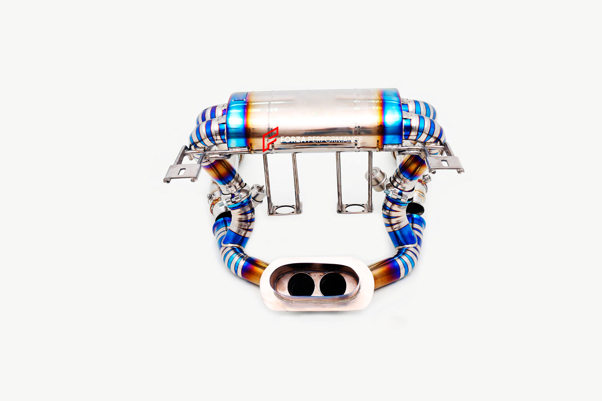 TITANIUM VALVED EXHAUST CATBACK MUFFLER for LAMBORGHINI MURCIELAGO LP640 6.5T 2006 - 2010
Valved exhaust, meaning that has remote, controlled valves - allowing a switch between an aggressive loud sports sound and a sound that is closer to the OEM sound
Set includes:
Center Pipes
Muffler with valves
Exhaust tips
Factory exhaust tips must be reused
Material: Titanium
Optional: We can offer downpipe and catless downpipe
Production time: 10 days
FEATURES:
Engineered Digital prototyping using 3D CAD des