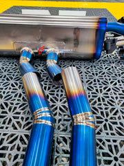 TITANIUM VALVED EXHAUST CATBACK MUFFLER for PORSCHE CAYENNE COUPE 9YB 3.0T 2019 - 2023 FORZA PERFORMANCE Custom Fit

Set includes:

Center Pipes
Valved Bypass Muffler with Exhaust Tips
Electronic Valve Actuators
Valve Control Box with Remote Control (you may also reuse your factory exhaust valve motors)
Material: Titanium

Production time: 10-15 days
