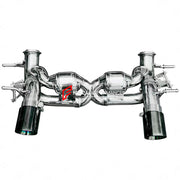 Forza Performance Aggressive sporty sound VALVED EXHAUST CATBACK MUFFLER for MASERATI MC20 2020+ 3.0T

Valved exhaust, meaning that has remote, controlled valves - allowing a switch between an aggressive loud sports sound and a sound that is closer to the OEM sound

Set includes:

X Pipe with Mufflers
Valved Bypass Pipes

Exhaust Tips

Material: Stainless Steel (Can be made in Titanium)

Optional: We can offer downpipe and catless downpipe&nbsp;

FEATURES:

Engineered Digital prototyping using 3D CAD design
