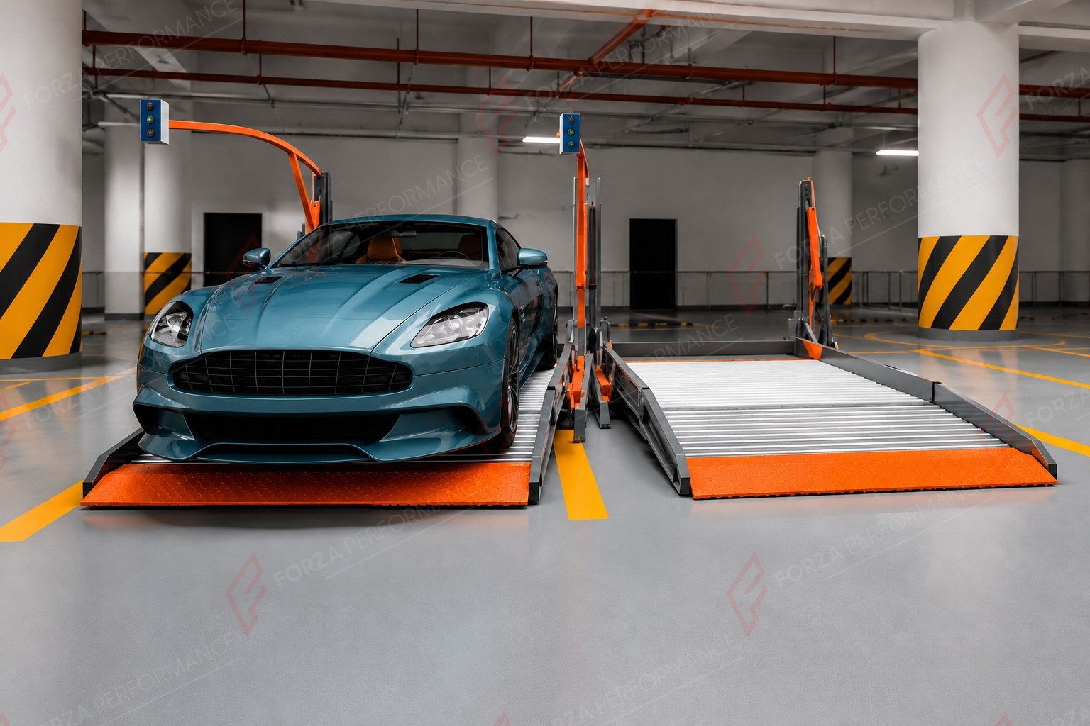 TP-200 Tilting Two-Post Garage Parking Lift - 2,000 kg Car Stacker - aparcamiento de coches / système de stationnement