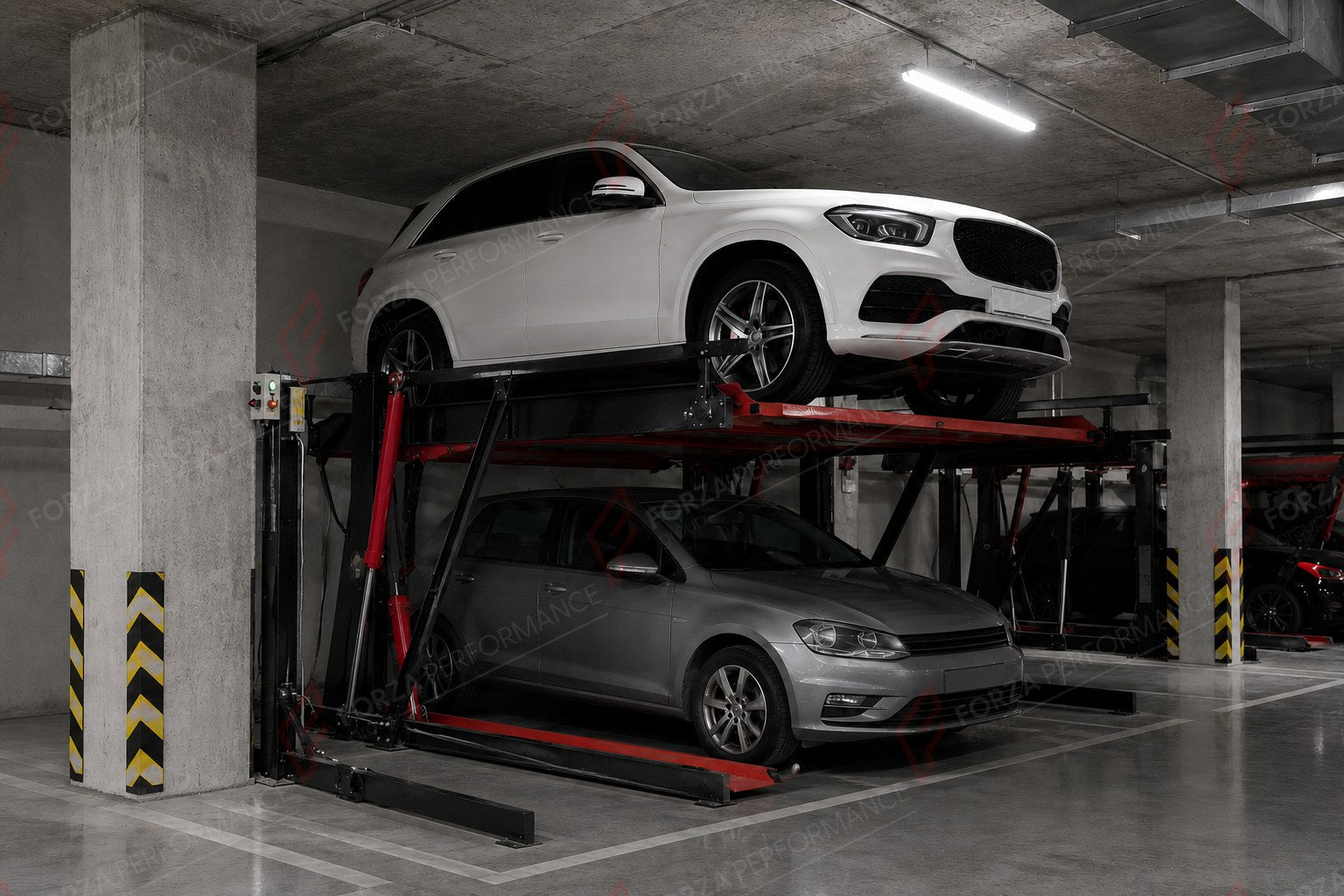 TP-200 Tilting Two-Post Garage Parking Lift - 2,000 kg Car Stacker - apilador de coches / parking pour voiture