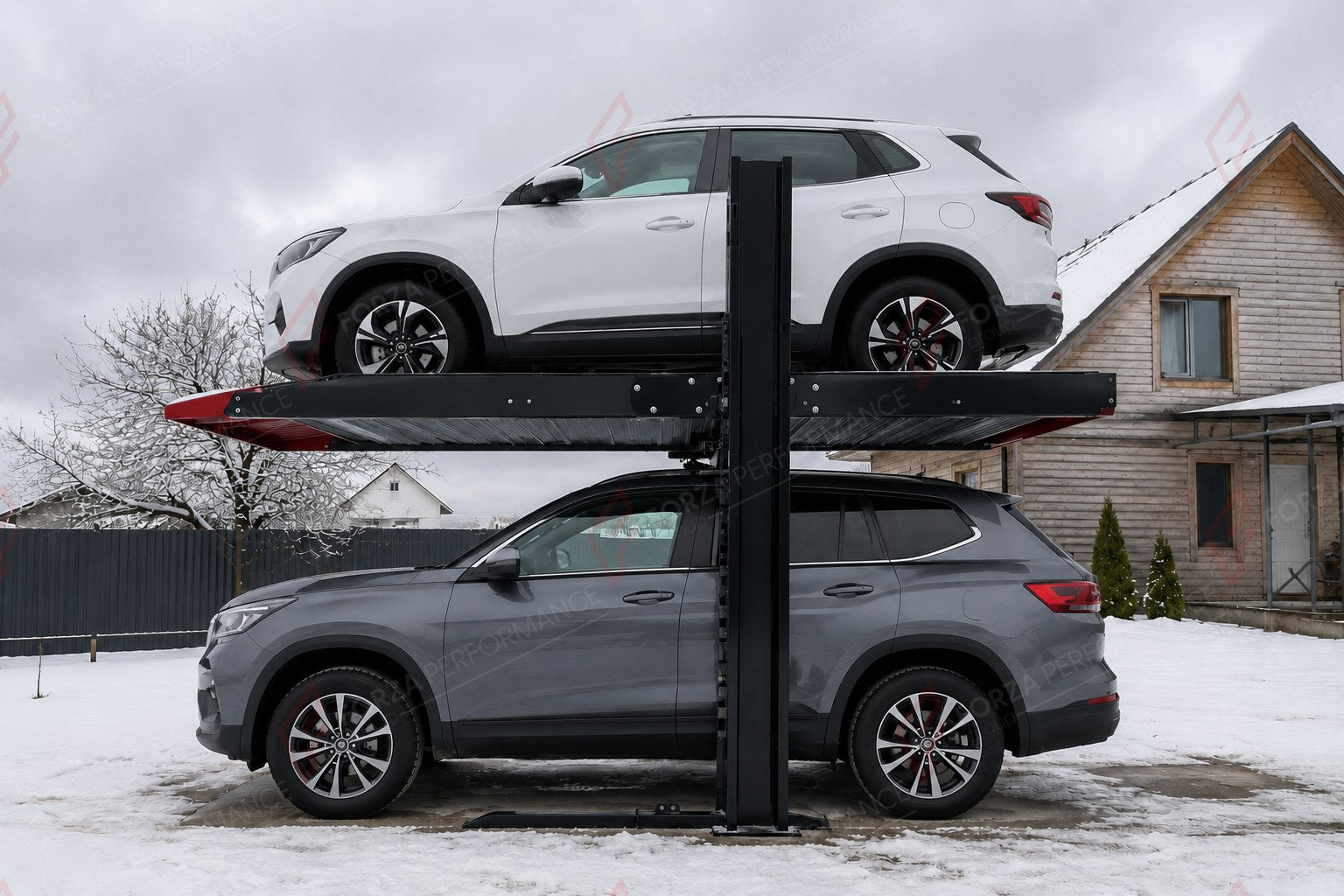 TP-270 Two-Post Garage Parking Lift - 2,700 kg (5,950 lb) Car Stacker - aparcamiento de coches / système de stationnement