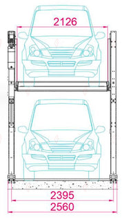 TP-270 Two-Post Garage Parking Lift - 2,700 kg (5,950 lb) Car Stacker - almacenamiento de vehículos / rangement de voiture