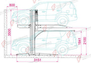 TP-270 Two-Post Garage Parking Lift - 2,700 kg (5,950 lb) Car Stacker - elevador hidráulico para coches / stockage de véhicules